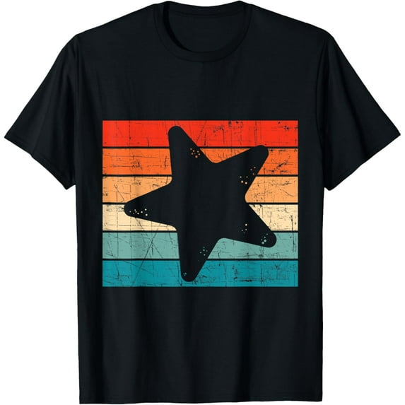 t-shirt Silhouette Of Starfish Distressed Design Vintage Colors T-Shirt