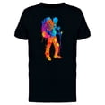 thumbnail image 1 of Silhouette Of Traveler Colorful Tee Men's -Image by Shutterstock, 1 of 2
