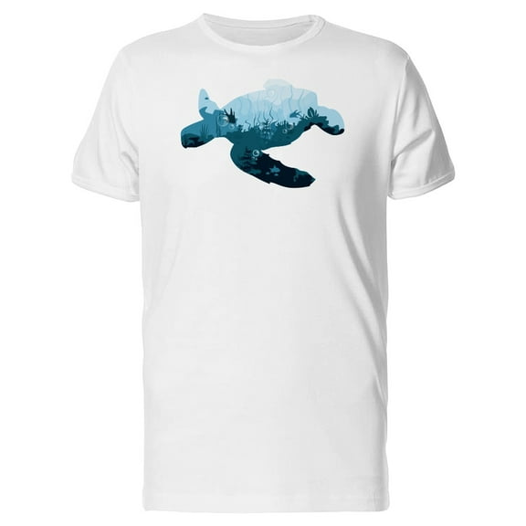 Silhouette Of Turtle Sea T-Shirt Men -Image by Shutterstock, Male Large