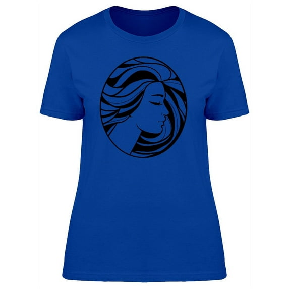 Silhouette Of Woman Portrait T-Shirt Women -Image by Shutterstock, Female Medium