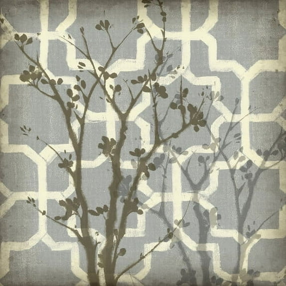 "Silhouette & Pattern V" Painting Print on Wrapped Canvas