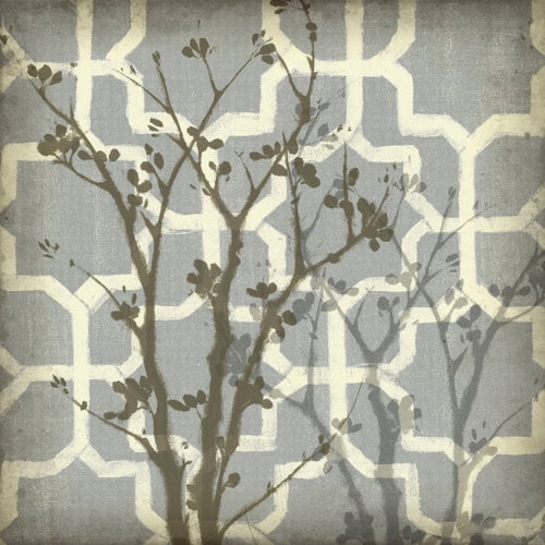 "Silhouette & Pattern V" Painting Print on Wrapped Canvas