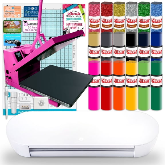 Silhouette Portrait 4 w/ 15" x 15" Prink Heat Press & Siser HTV