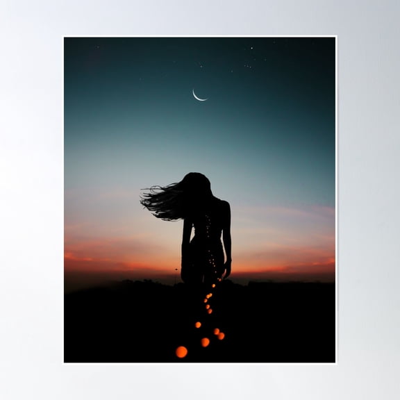 Silhouette Poster Wall Art, Modern Wall Decor, 16x24 UNFRAMED