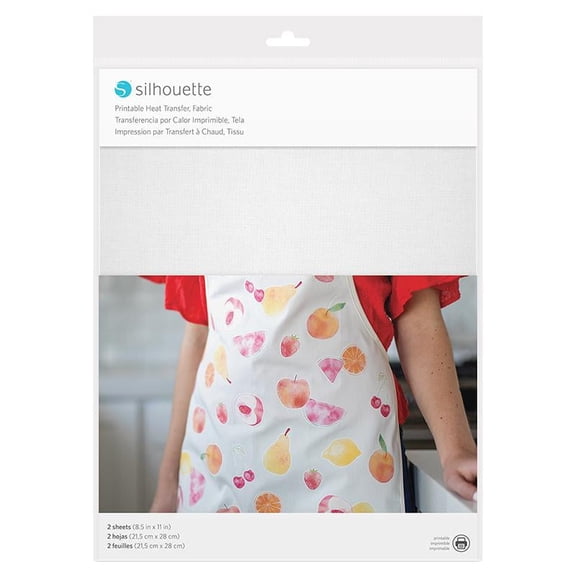 Silhouette Printable Heat Transfer Fabric 8.5"X11" 2/Pkg-