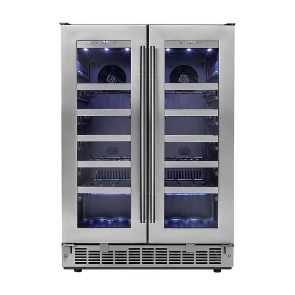 Danby DWC047D1BSSPR Napa 24\" French Door Dual-Zone Wine Cooler