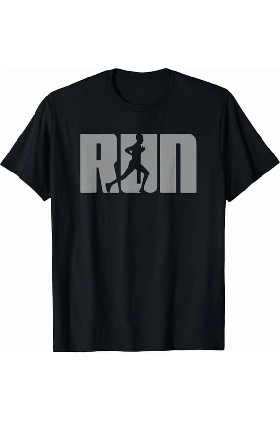 Silhouette Run Design For Runner Marathon Graphic Unisex S-5XL T-Shirt