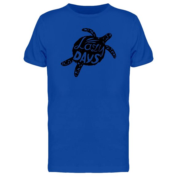 Silhouette Sea Turtle Lazy Days Tee Men's - Men T-Shirt, Medium