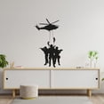 thumbnail image 1 of Silhouette Shadow Military Swat Team Army Men Soldier Wall Sticker Art Decal for Girls Boys Room Rooms Playroom Bedroom Gym House Home Decor Stickers Walls Art Vinyl Decoration Size (40x24 inch), 1 of 3