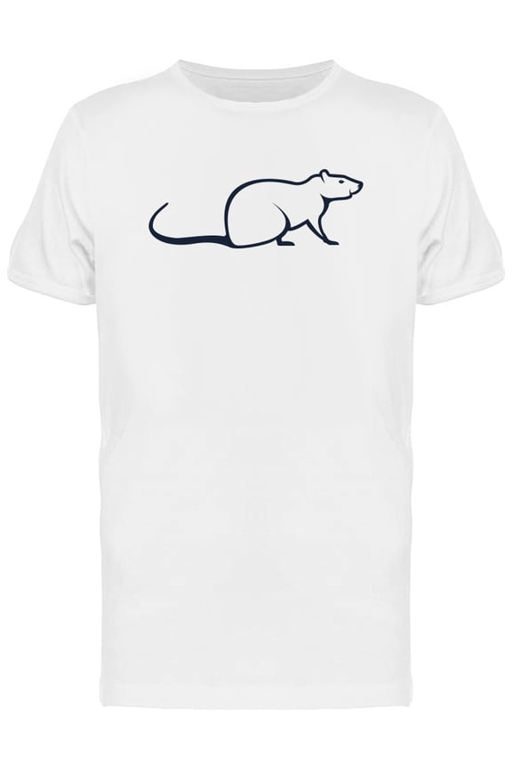 Silhouette Side On Grunge Rat T-Shirt Men -Image by Shutterstock, Male Large