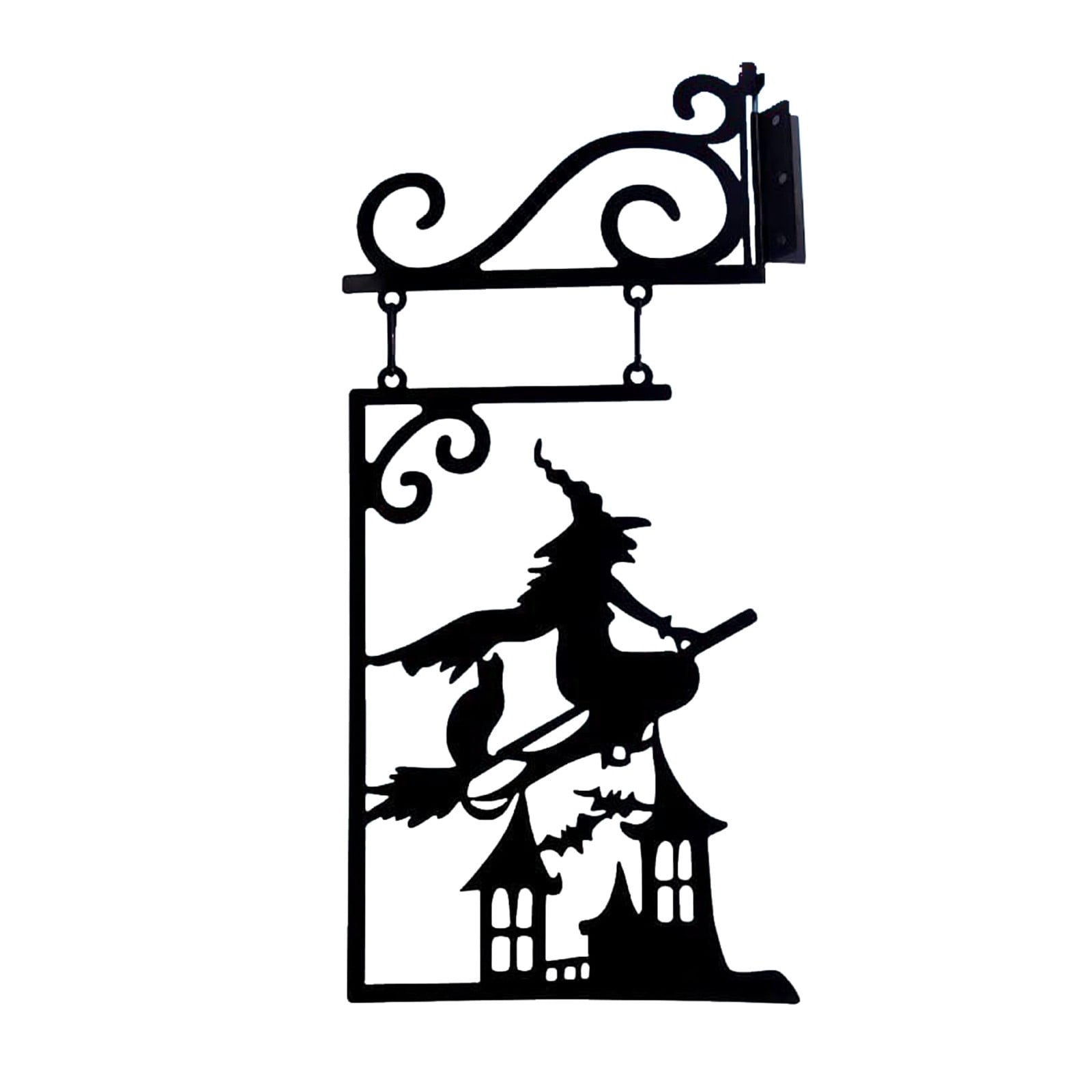 Silhouette Signs Door Decoration Scary Hanging Metal Wall Sign For