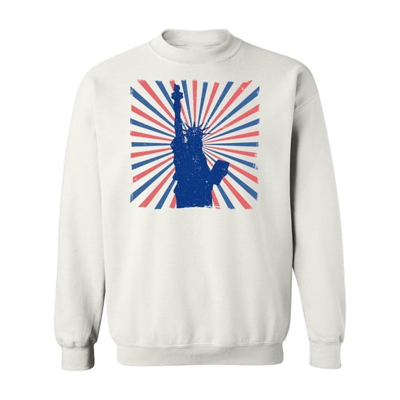 Silhouette Statue Of Liberty Sweatshirt Men -Image by Shutterstock, Male 4X-Large