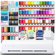 Silhouette White Cameo 5 Alpha w/ 38 Oracal Sheets, Siser HTV, Guides, 24 Pens