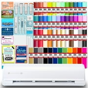 Silhouette White Cameo 5 Alpha w/ Advanced Blade Pack, 38 Oracal Sheets, HTV