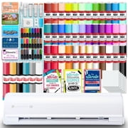 Silhouette White Cameo 5 Alpha w/ Advanced Blade Pack, 38 Oracal Sheets, HTV