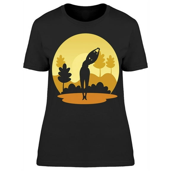 Silhouette Woman Pilates T-Shirt Women -Image by Shutterstock, Female Large