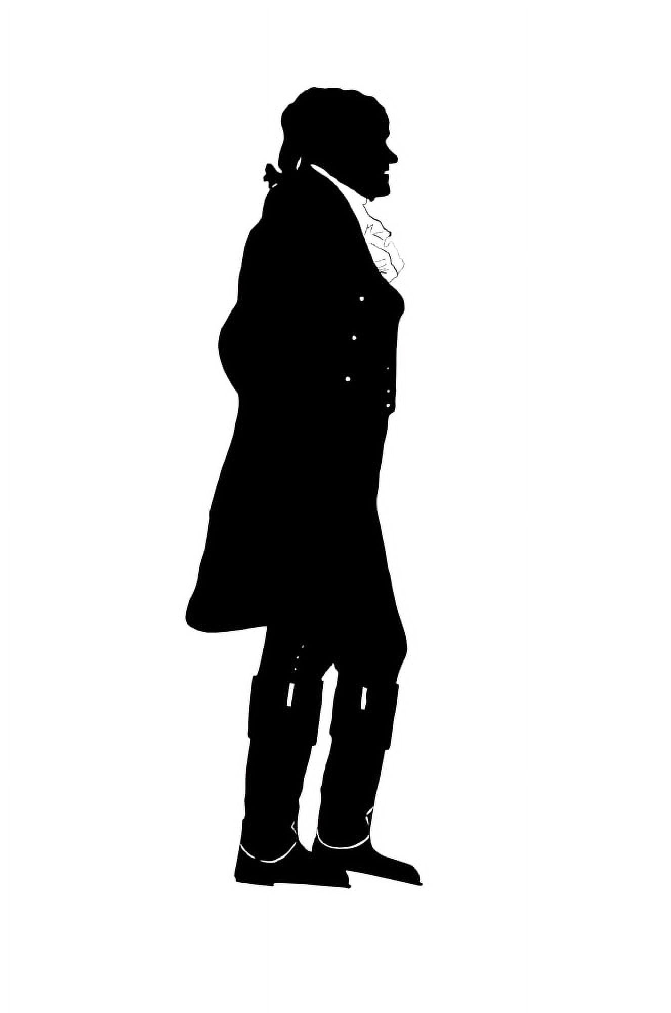 Silhouette of President Thomas Jefferson Canvas Art - John ParrotStocktrek Images (23 x 35)