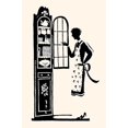 thumbnail image 1 of Silhouette of a homemaker opening a cupboard or glass fronted vitrine to pull her China Poster Print by Maxfield Parrish (18 x 24), 1 of 1