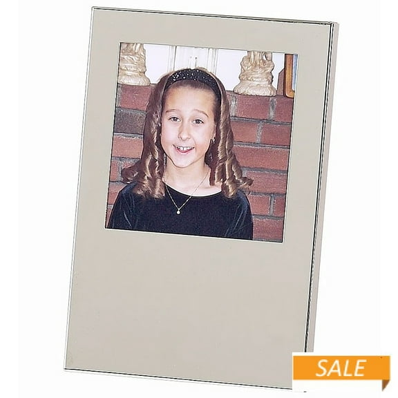 Silhouette polished silverplate 3one-quarter inchx3one-quarter inch engraveable frame - 3.250x3.250