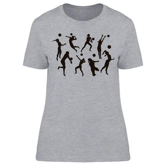 Silhouettes Of Beach Volleyball T-Shirt Women -Image by Shutterstock, Female XX-Large