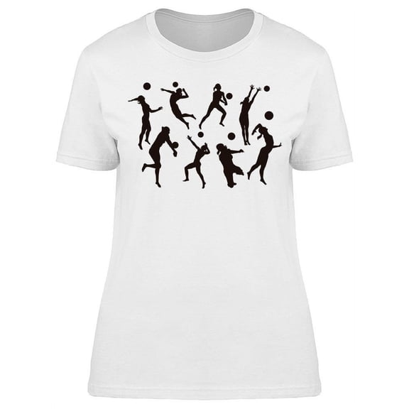 Silhouettes Of Beach Volleyball T-Shirt Women -Image by Shutterstock, Female XX-Large