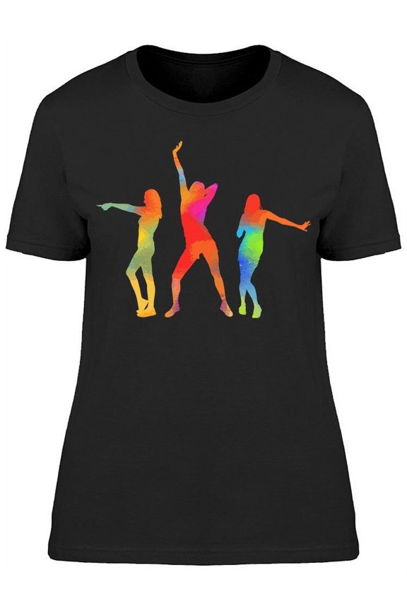 Silhouettes Of Dancers T-Shirt Women -Image by Shutterstock Women T-Shirt, Female Medium