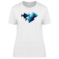 thumbnail image 1 of Silhouettes Of Tropical Fish T-Shirt Women -Image by Shutterstock, Female Small, 1 of 2