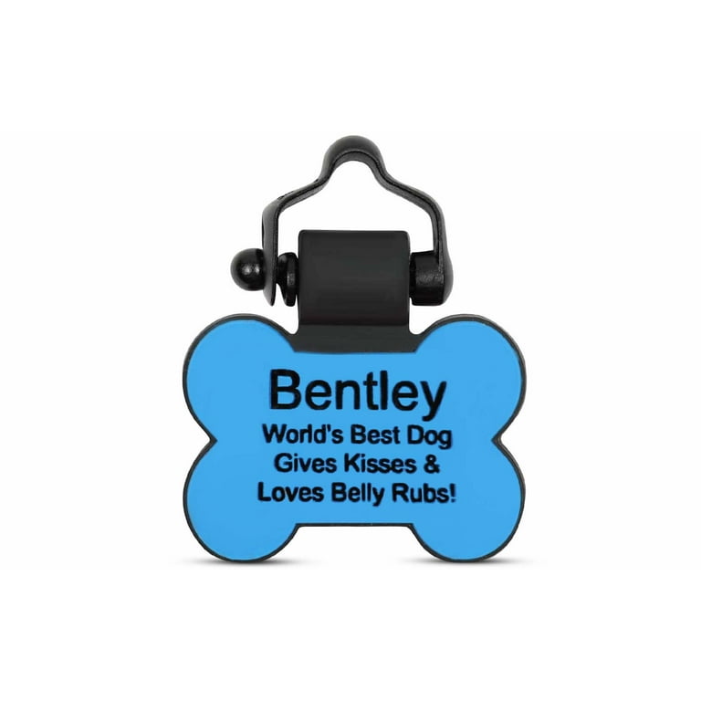 SiliDog 100 Silicone Pet Tags Blue Bone