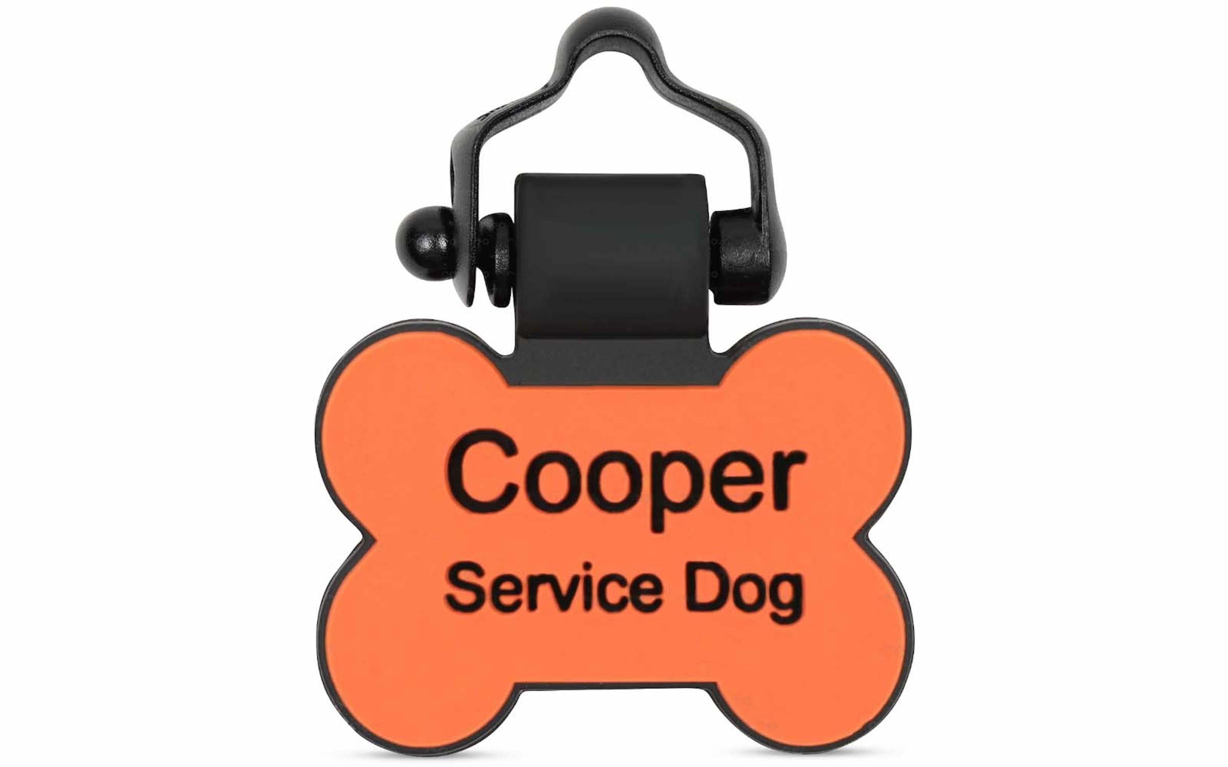 SiliDog 100% Silicone Pet Tags Orange Bone - Walmart.com