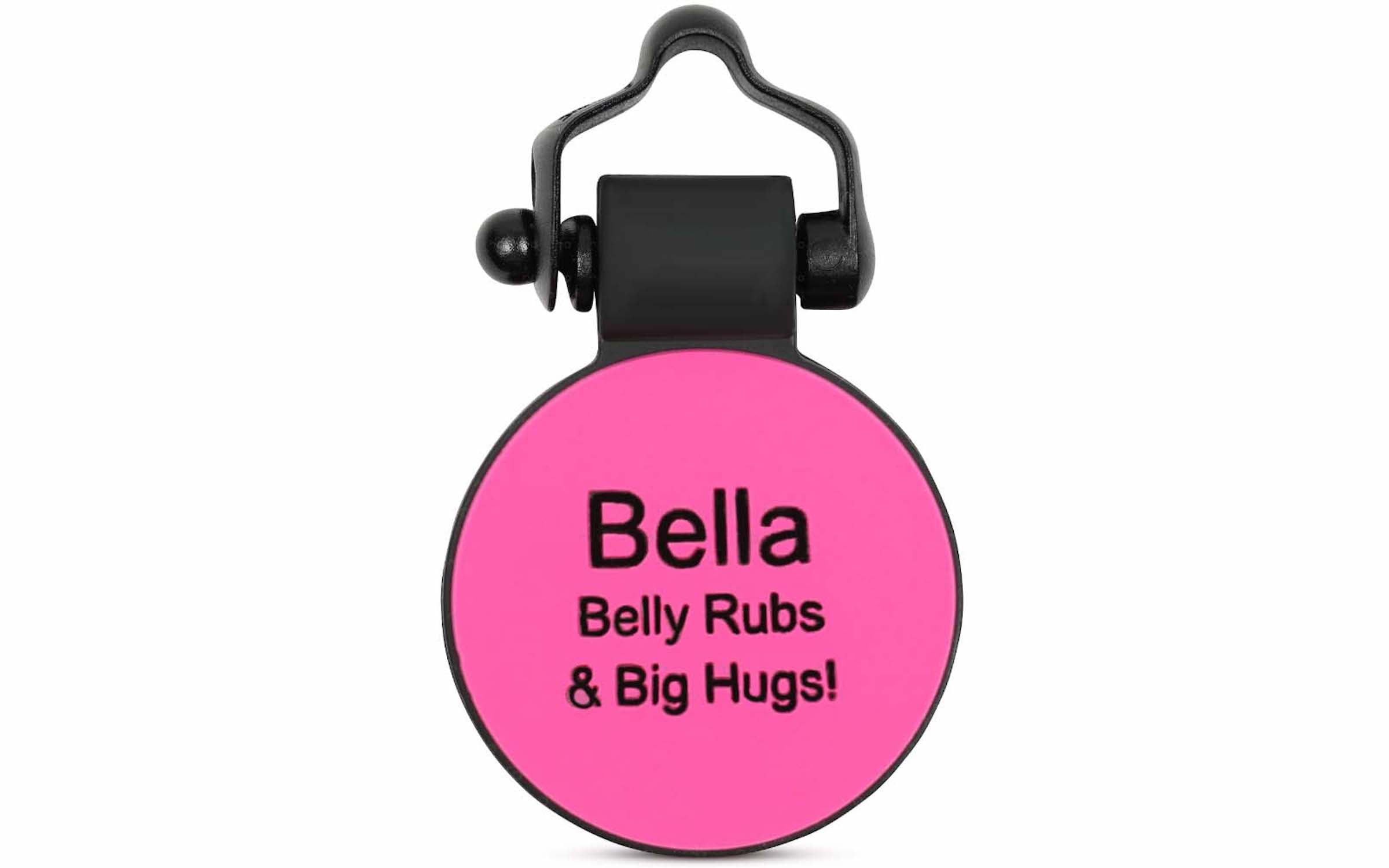 SiliDog 100% Silicone Pet Tags Pink Circle