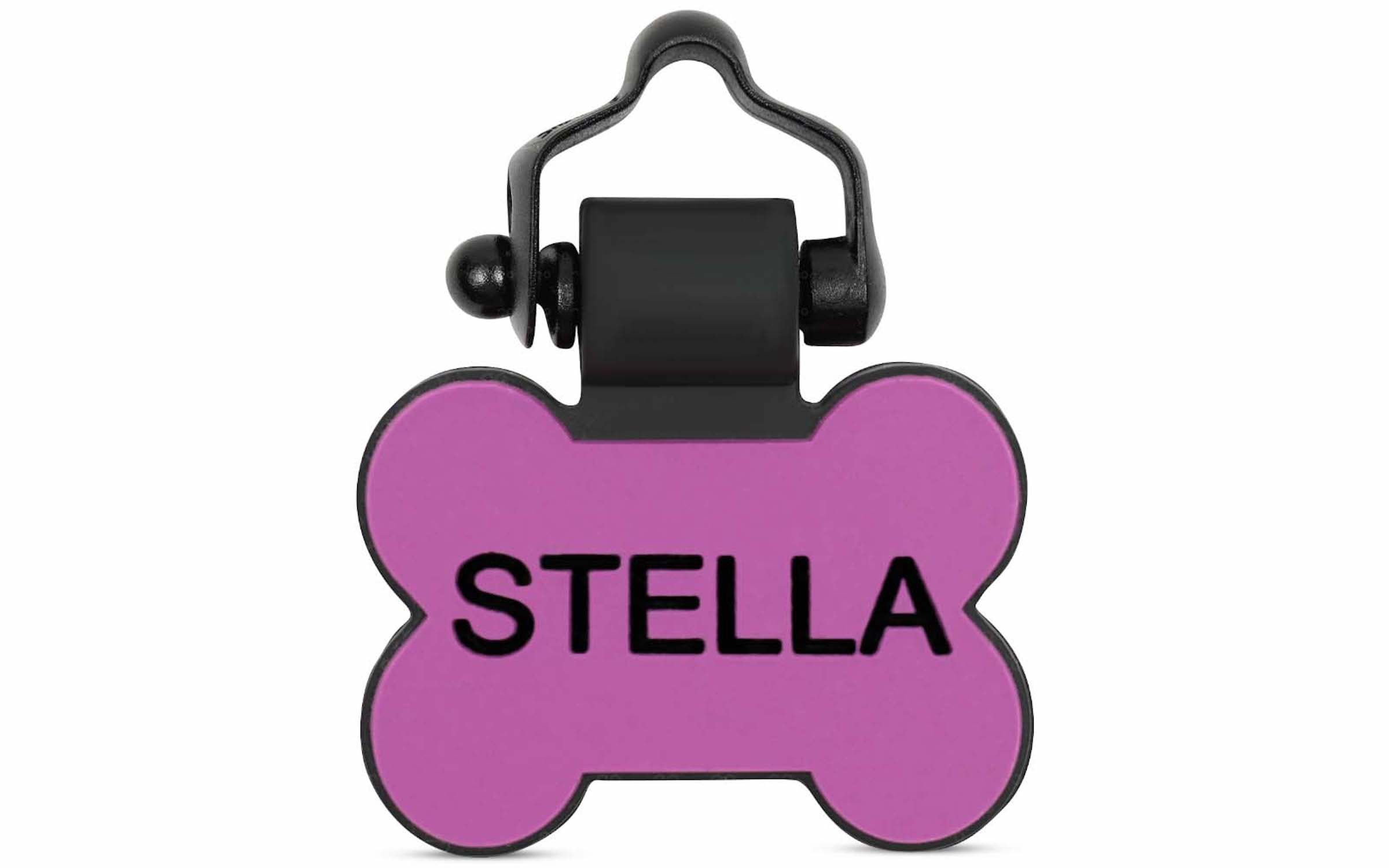 SiliDog 100% Silicone Pet Tags Purple Bone