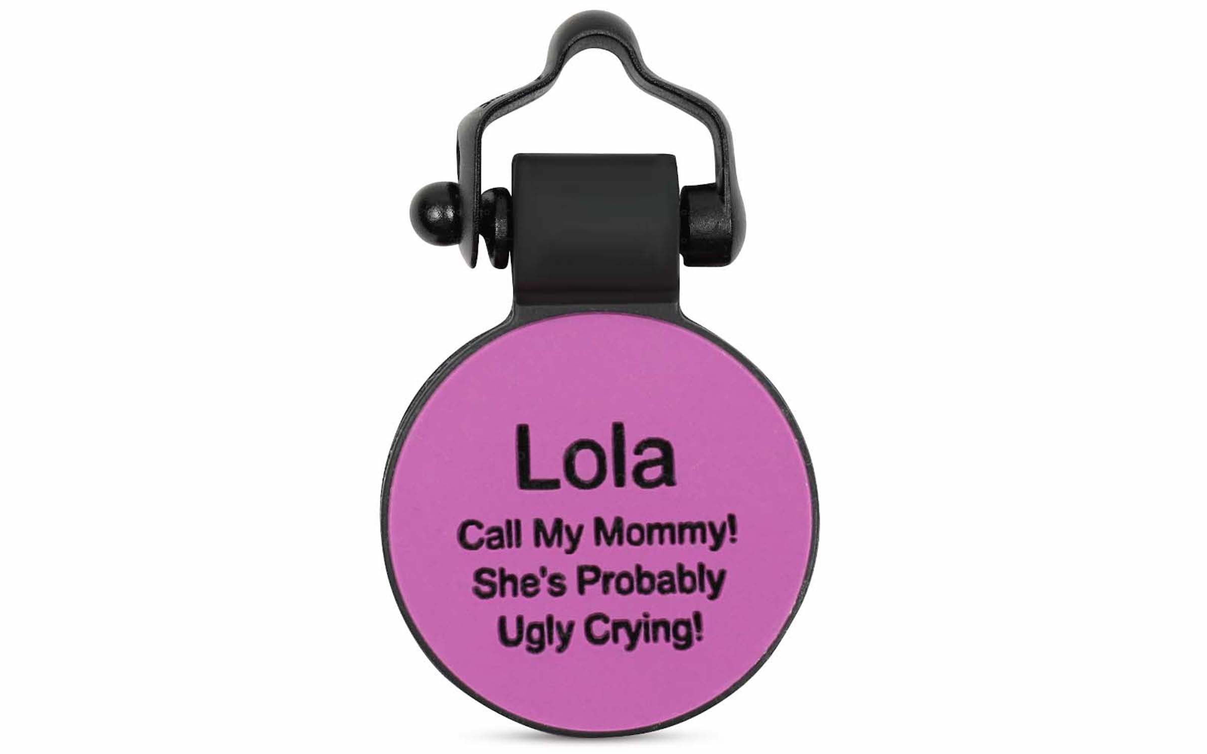 SiliDog 100% Silicone Pet Tags Purple Circle