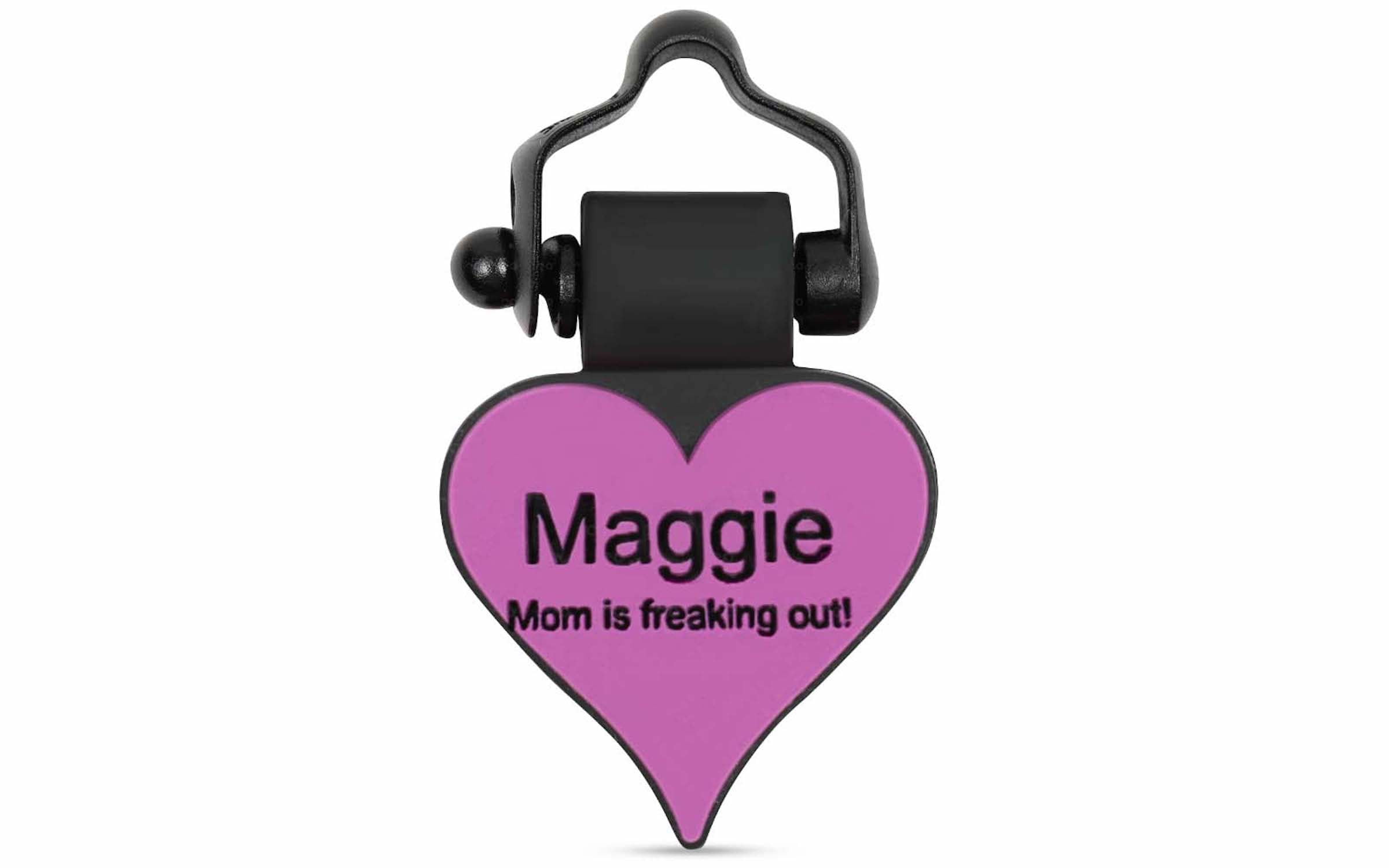 SiliDog 100% Silicone Pet Tags Purple Heart