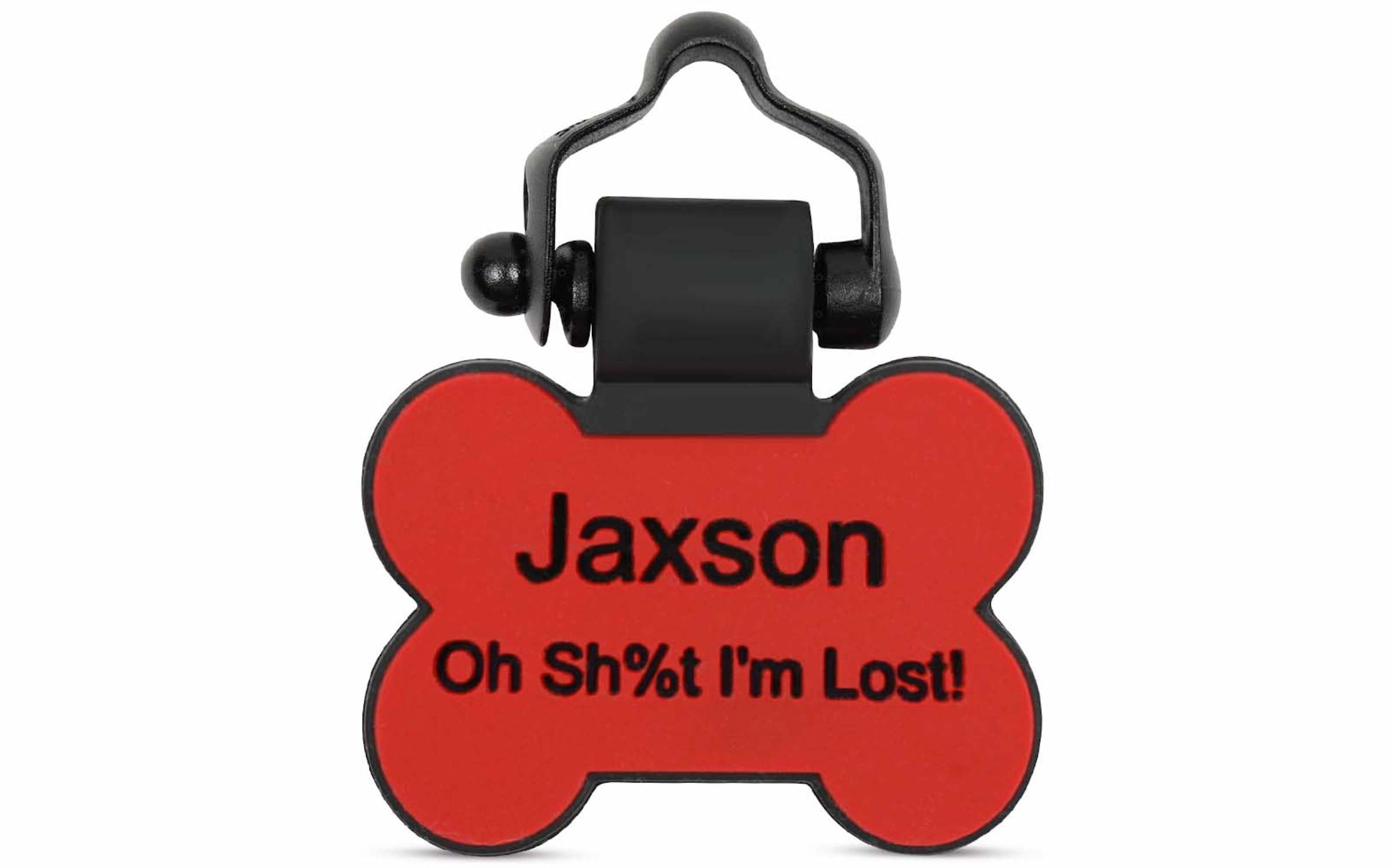 SiliDog 100% Silicone Pet Tags Red Bone
