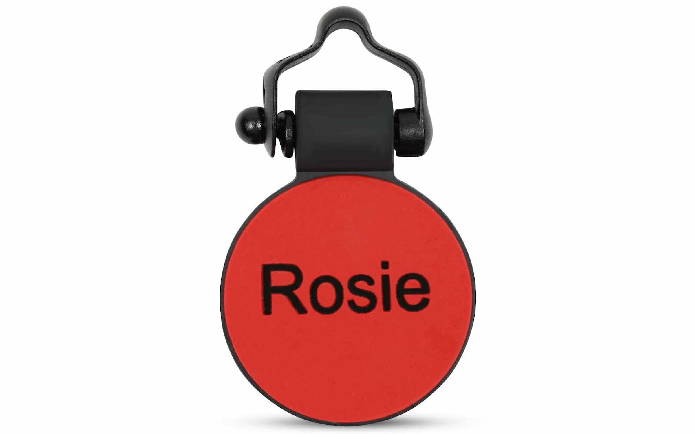 SiliDog 100% Silicone Pet Tags Red Circle