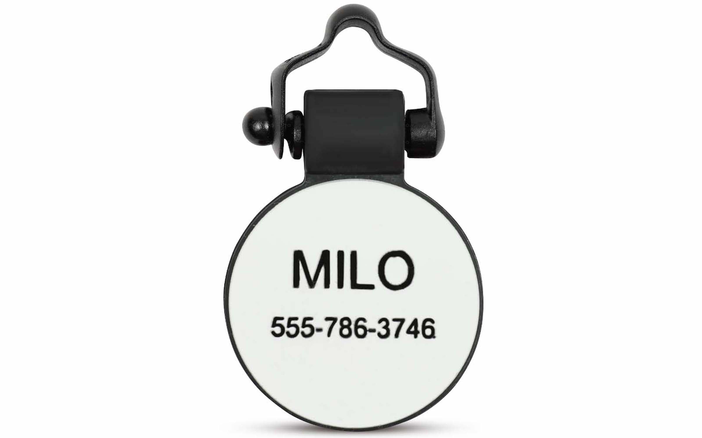 SiliDog 100% Silicone Pet Tags White Circle
