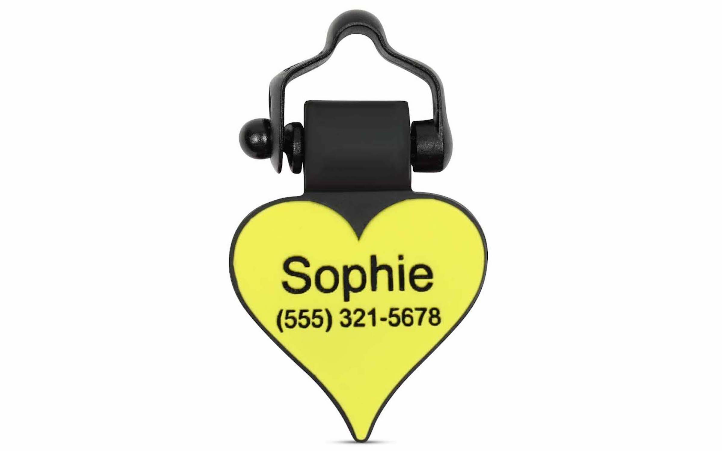 SiliDog 100 Silicone Pet Tags Yellow Heart Walmart