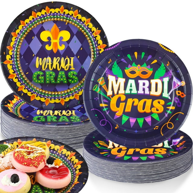 mardi gras tableware