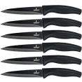 thumbnail image 1 of SiliSlick Steak Knife Set - Iridescent Titanium Coated Stainless Steel Knives - 5 inch / 12.7cm - (6 Black Handle & Black Blade), 1 of 6