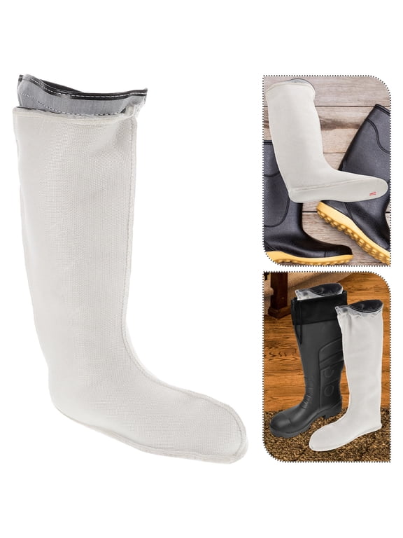 White Boot Liner with Plush Fleece Lining for Warmth and Winter Outdoor Use