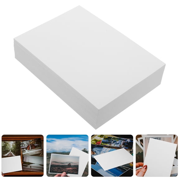 QIFULL 1 Set Gloss Photo Sheets White 180gsm High Gloss for Craft Enthusiasts for Daily Printing