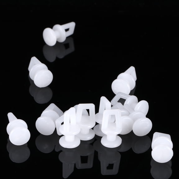 QIFULL 100Pcs Curtain Wheel Plastic Rod Slides White Easy to Install for Window Curtains