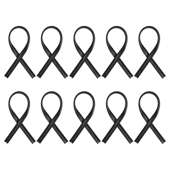 Siliaire 10Pcs Black Rubber Windshield Wiper Blade Refills for Car Windshield Smooth Wiping 19.7in