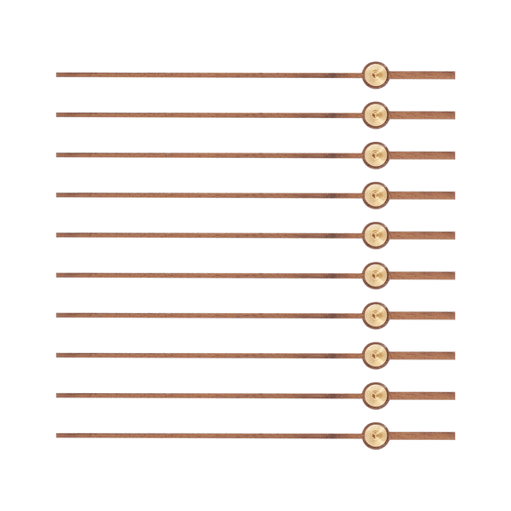 QIFULL 10Pcs Clock Second Hands Wooden Gold for Cross Stitch and Wall Clocks