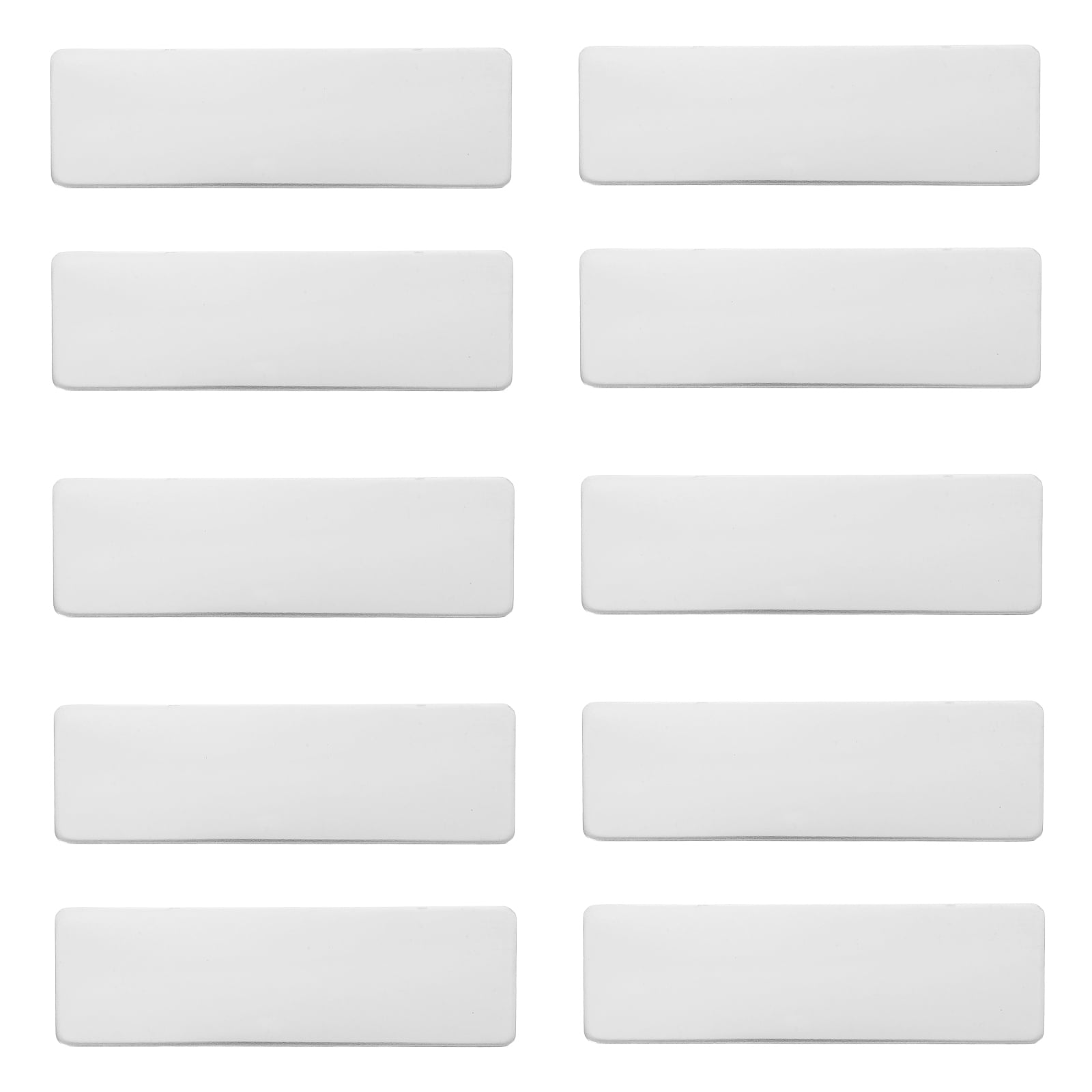 Siliaire 10Pcs Metal Name Tags Stainless Steel Rectangular Engraving ...