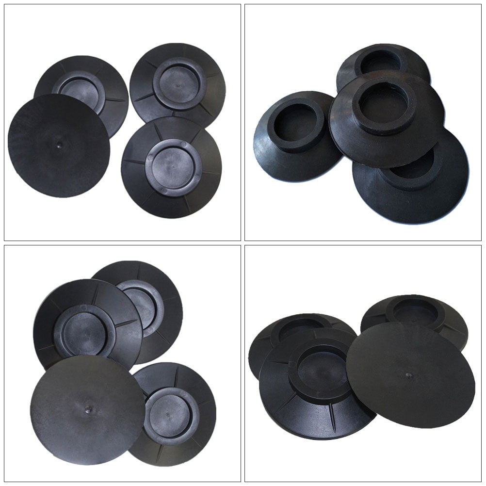 QIFULL 10Pcs Black Anti Walk Washer Pads with Tire Structure Design for Washer Dryer Furniture