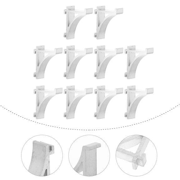 QIFULL 10Pcs Aluminum Freezer Shelf Clips with Curved Dovetail for Refrigerator Support