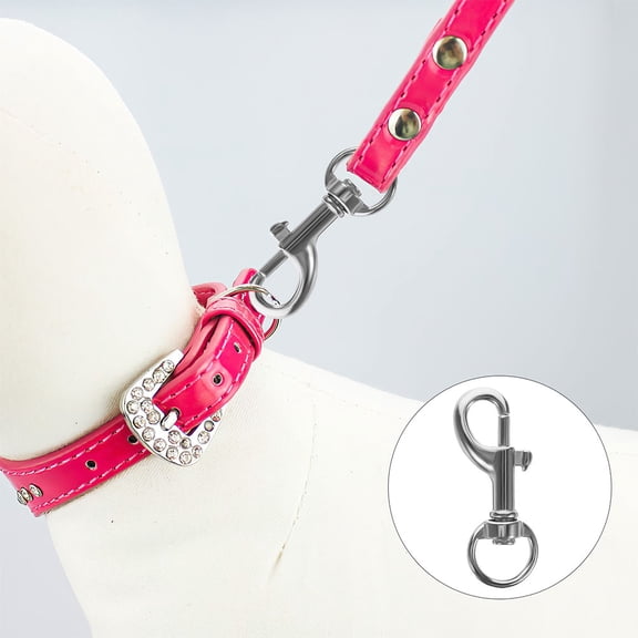 QIFULL 10Pcs Small Swivel Snap Hooks Plated Silver Stainless Steel Clips with 360 Degree Rotation for Versatile Use