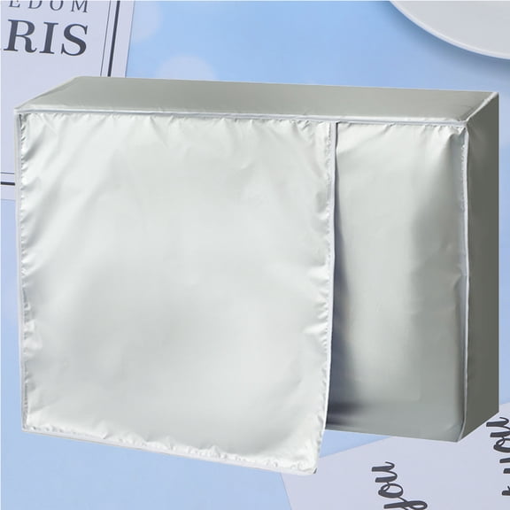 QIFULL 1Pack Air Conditioner Outer Machine Cover Air Conditioning Cover for Outdoor Waterproof Silver