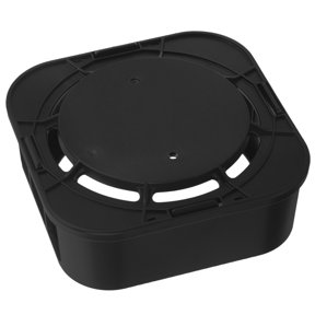 QIFULL Set-Top Box Wall Mount Shelf Black Plastic Holder Secure Stylish Design for Home Organization